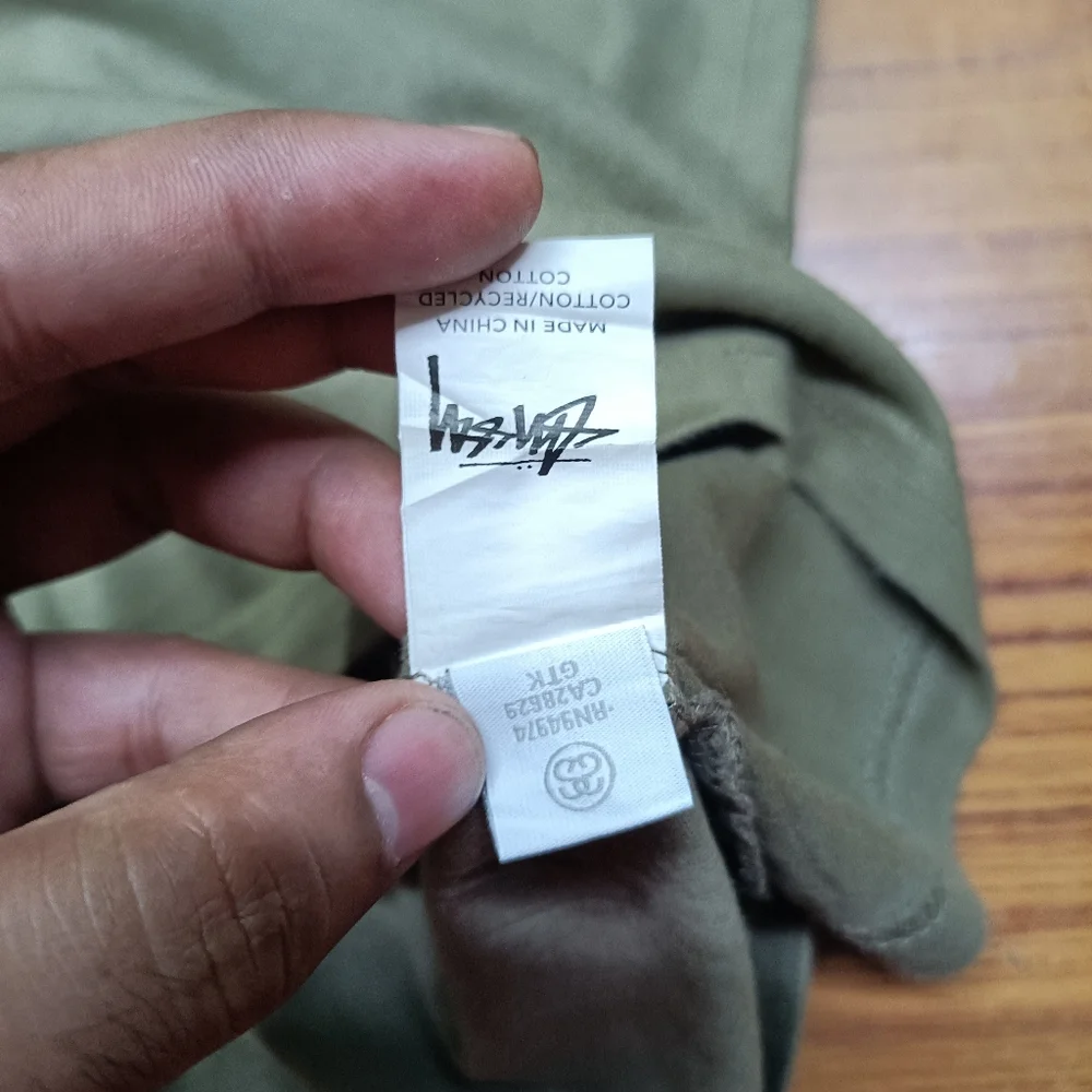 Stussy Global Roots 50/50 Short Sleeve Tee Dusty Khaki - Picture 10 of 13